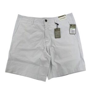 G.H. Bass Traveler Shorts Mens 34 Glacier Gray Flat Front NWT